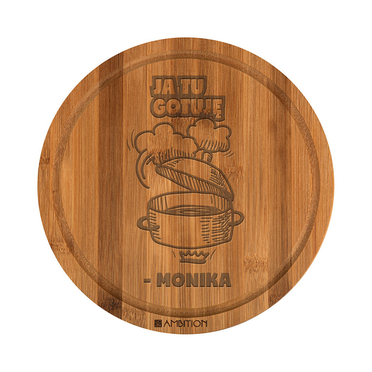 Deska do krojenia z grawerem JA TU GOTUJĘ na IMIENINY URODZINY