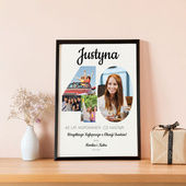 Personalizowany plakat dla kobiety – zdjęcia na 40 URODZINY