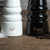 Zestaw młynków do soli i pieprzu z TWOIM GRAWEREM personalizowany prezent