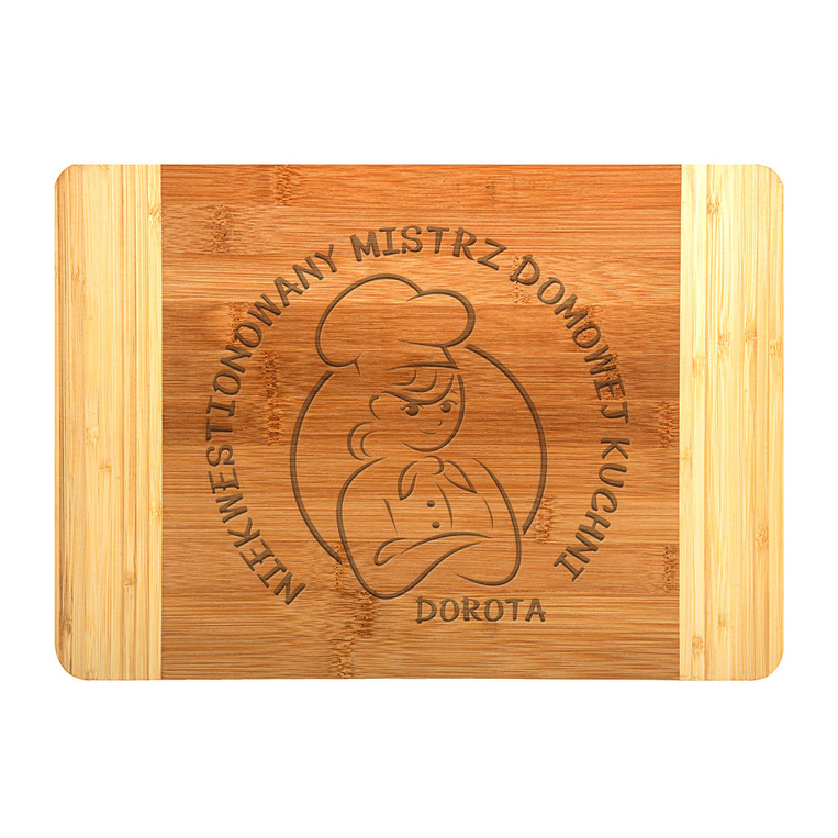 Deska do krojenia z grawerem MISTRZYNI DOMOWEJ KUCHNI + IMIĘ prezent dla niej