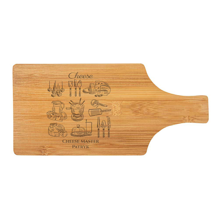 Deska z nożami do serwowania serów z grawerem CHEESE MASTER + IMIĘ