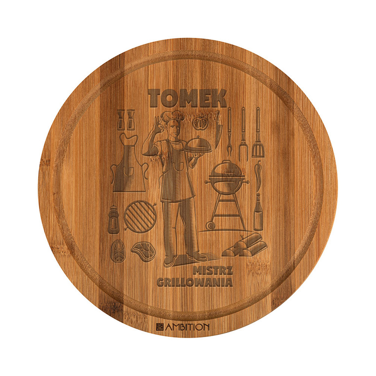 Deska drewniana dla MISTRZ GRILOWANIA na IMIENINY