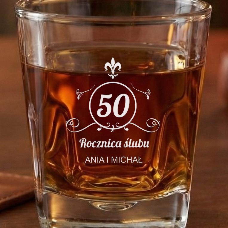 Prezent na 50 ROCZNICĘ ŚLUBU - Szklanka do whisky