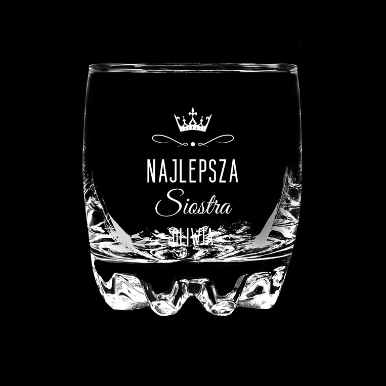Szklanka do whisky GRAWER dla NAJLEPSZEJ SIOSTRY