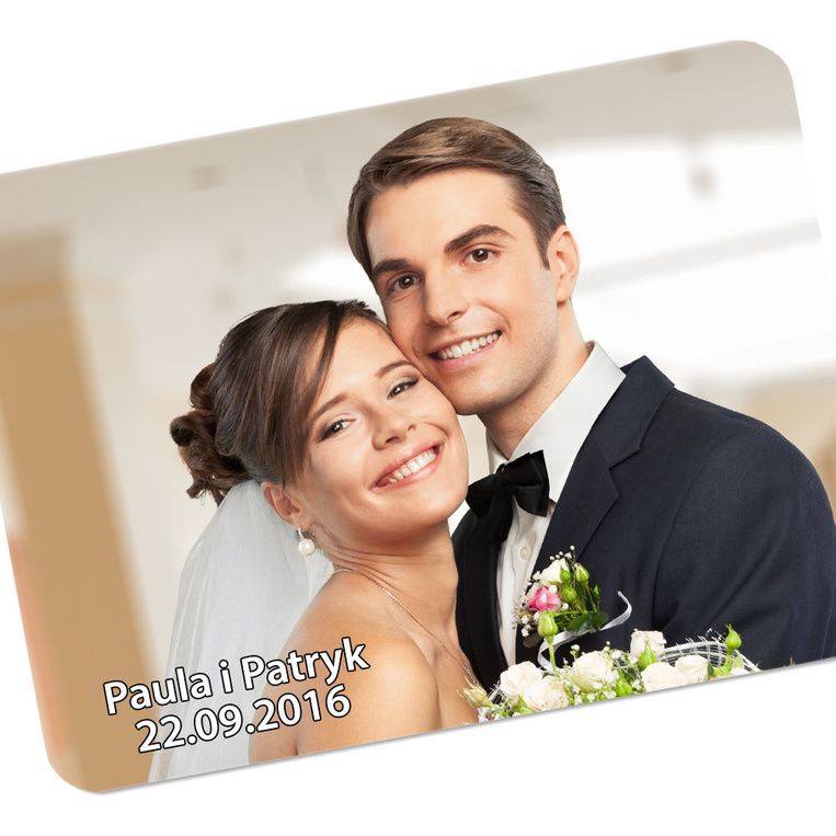 Duża podkładka pod mysz z twoim zdjęciem PAMIĄTKA ŚLUBNA