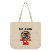 Torba na zakupy z NADRUKIEM na prezent DLA NIEJ - MAM CIĘ NA OKU