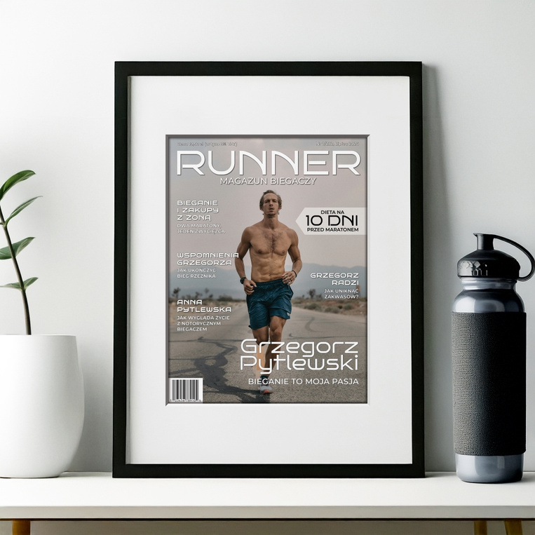 Personalizowany plakat ze zdjęciem DLA BIEGACZA – unikalny prezent