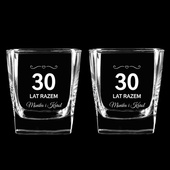2 Szklanki do whisky z grawerem 30 LAT RAZEM prezent na rocznicę
