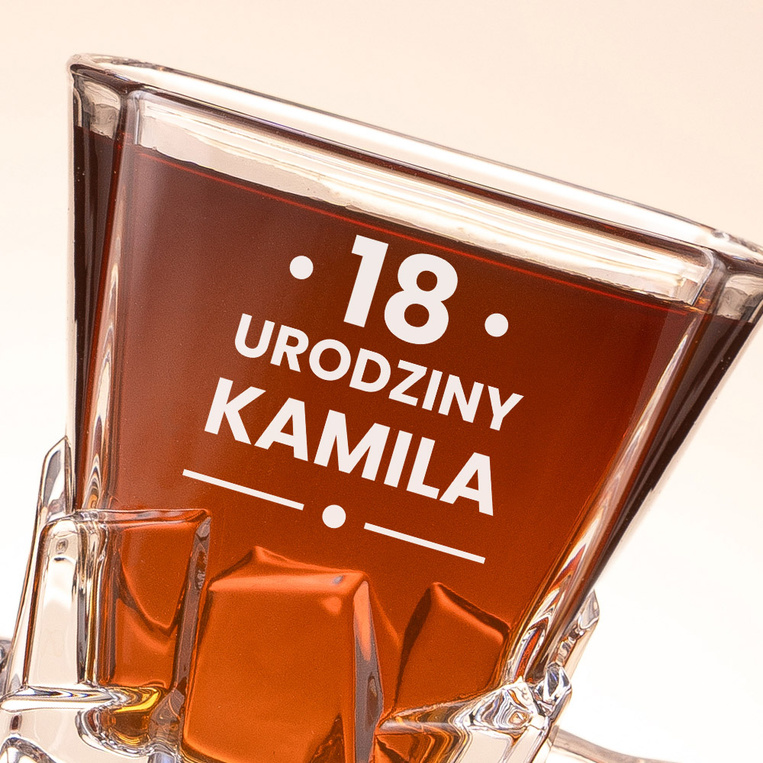 Szklanka Lodowa PREMIUM z grawerem na 18 URODZINY – personalizowany prezent