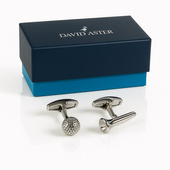 Spinki do mankietów GOLF – prezent DLA GOLFISTY z piłką i tee