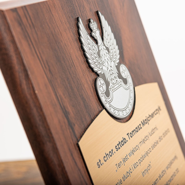 Dyplom z grawerem DLA ŻOŁNIERZA odchodzącego na emeryturę. PODZIĘKOWANIA