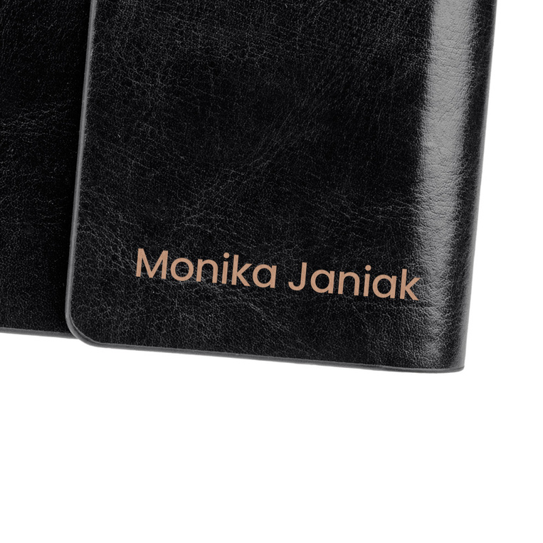 Skórzany notes GRAWER IMIENIA I NAZWISKA - personalizowany prezent dla niej