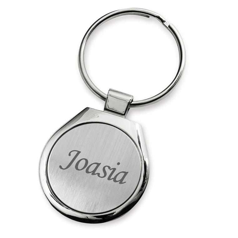 Grawerowany brelok na prezent – imię, inicjały, nr telefonu