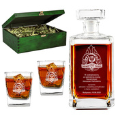 Grawerowany zestaw do nalewek i whisky DLA STRAŻAKA na emeryturę