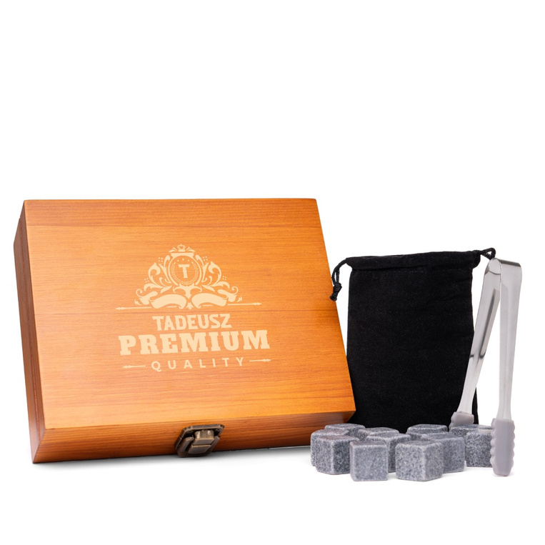 PERSONALIZOWANE Kamienie do whisky - PREMIUM QUALITY + IMIĘ