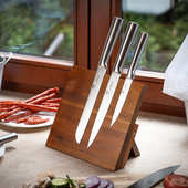 Zestaw noży w bloku z grawerem – prezent na ZŁOTE GODY z personalizacją