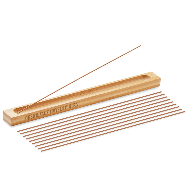 Kadzidło bambusowe z grawerem ODŚWIEŻACZ UMYSŁU + IMIĘ