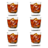 Szklanki do whisky 6 sztuk z grawerem na 50 URODZINY