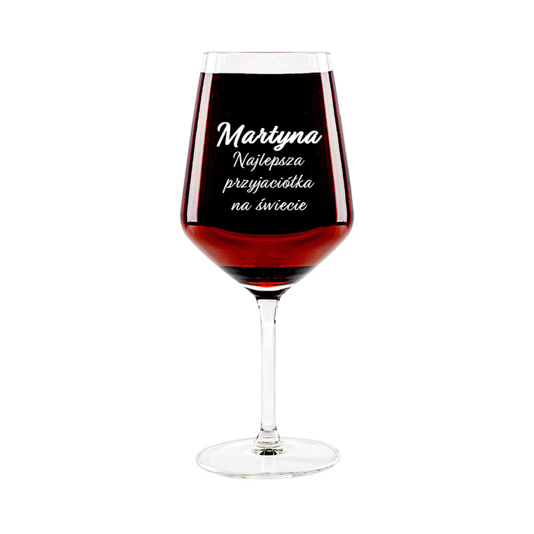 PERSONALIZOWANY KIELISZEK do wina DLA PRZYJACIÓŁKI