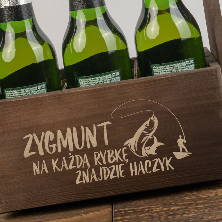 PERSONALIZOWANE nosidło na piwo DLA WĘDKARZA z twoim grawerem