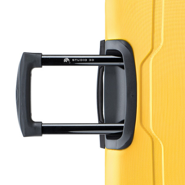 Personalizowana walizka Puccini żółta – duża, GRAWEROWANE LOGO FIRMOWE