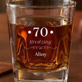 Szklanka do whisky na 70. urodziny – elegancki prezent z grawerem