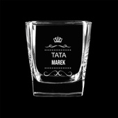 GRAWEROWANA szklanka do whisky DLA TATY