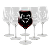 Zestaw 6 kieliszków do wina GRAWER na prezent na 50 URODZINY dla NIEGO