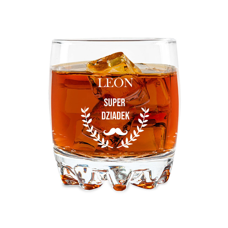 Grawerowana szklanka do whisky dla SUPER DZIADKA