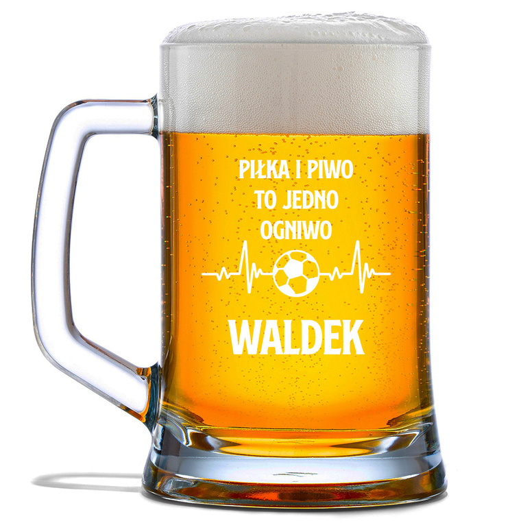 PERSONALIZOWANY Kufel z grawerem na prezent DLA FANA PIŁKI NOŻNEJ