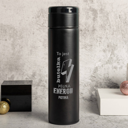 Personalizowana butelka termiczna z grawerem PREZENT DLA AKTYWNEGO FACETA