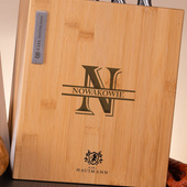 Zestaw noży w bloku z grawerem PREZENT NA PARAPETÓWKĘ