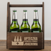 Nosidło na piwo z grawerem APTECZKA PIERWSZEJ POMOCY + IMIĘ