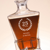 Zestaw whisky z grawerem na 25. rocznicę ślubu – SREBRNE GODY