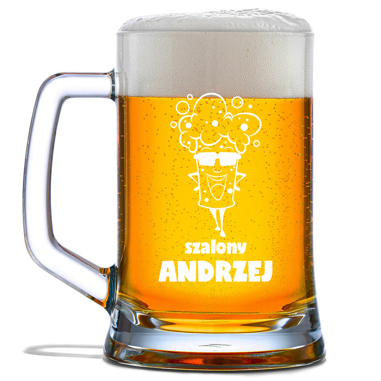 Kufel z grawerem SZALONY ANDRZEJ prezent PERSONALIZOWANY