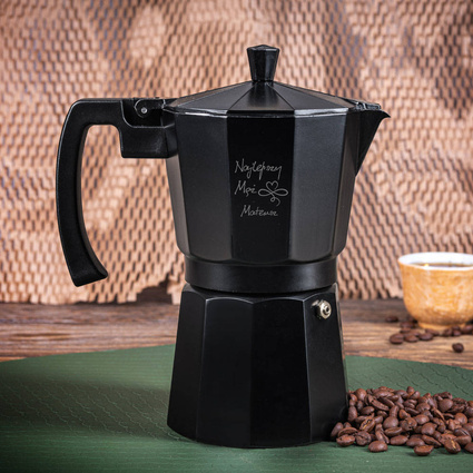 Kawiarka dla NAJLEPSZEGO MĘŻA kawosza PREZENT Z GRAWEREM