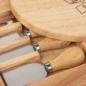 GRAWEROWANA deska do serów z nożami - NIE ZADZIERAJ Z KUCHARZEM na prezent