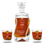 Zestaw do whisky z karafką i 2 szklankami DLA TATY na preznet 