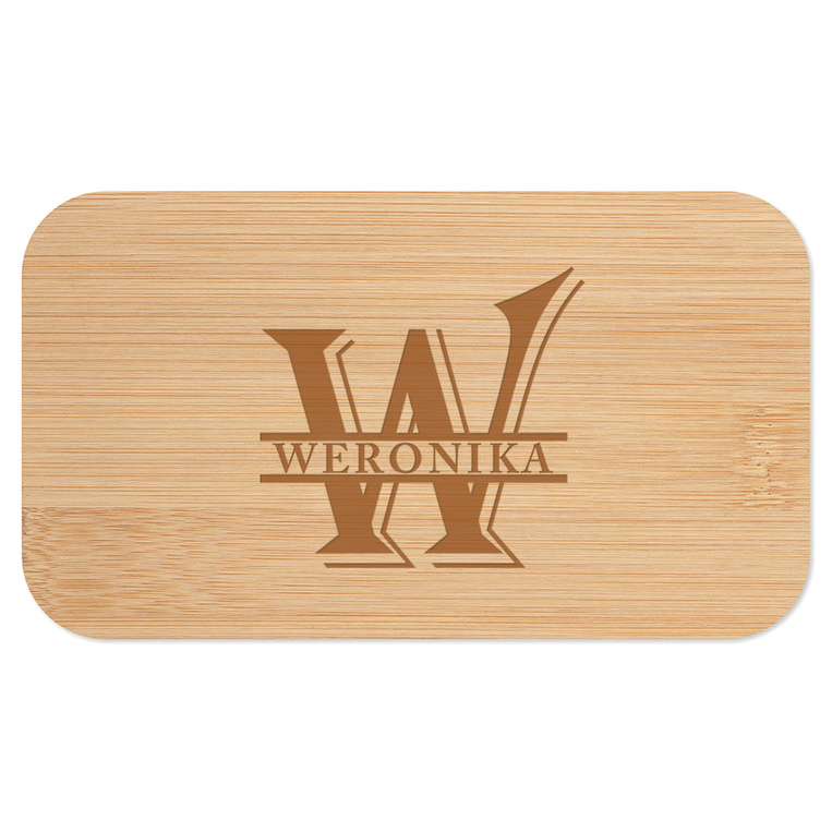 Czarny lunch box z monogramem i imieniem – elegancki prezent dla niej