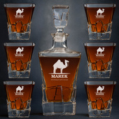 Karafka i 6 szklanek – prezent z humorem "NIE WIELBŁĄD NAPIĆ SIĘ MUSI"