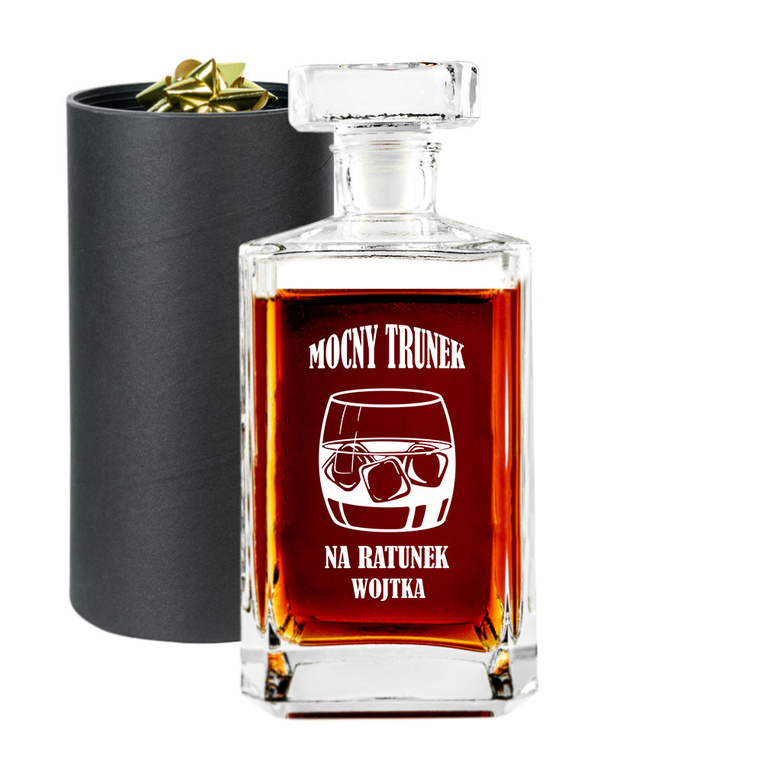 Karafka z grawerem w eleganckim prezentowym etui