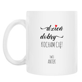 Kubek z nadrukiem NA DZIEŃ DOBRY personalizacja