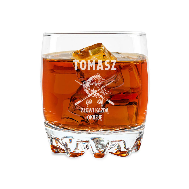 Szklanka do whisky DLA WĘDKARZA z grawerem