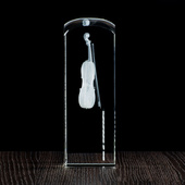 Skrzypce 3D - grawer w statuetce Podziękowanie za naukę, Nagroda w konkursie