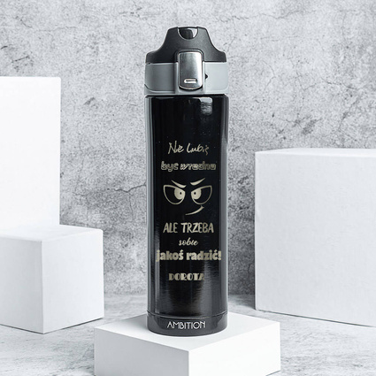 PREZENT DLA NIEJ Kubek termiczny z grawerem NIE LUBIĘ BYĆ WREDNA