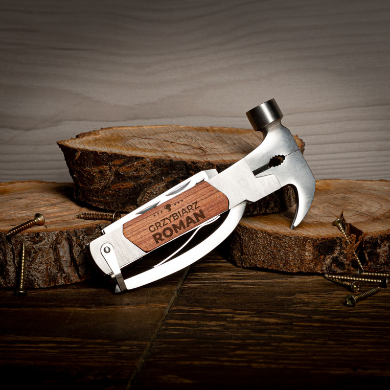 Grawerowany MULTITOOL na prezent DLA GRZYBIARZA