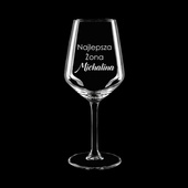 Kieliszek do wina czerwonego z grawerem NAJLEPSZA ŻONA