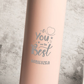 Personalizowana butelka termiczna różowa z grawerem "You are the Best" + Imię