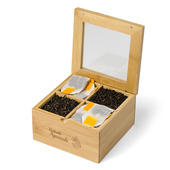 Grawerowane pudełko na herbatę personalizacja HERBATKI + IMIĘ  dla niej