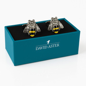 Spinki do mankietów PSZCZOŁA – prezent DLA PSZCZELARZA APIOLOGA